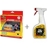 Florissa Elektronische Flohfalle + norax Floh Sprüh 500 ml *Profi-Set*