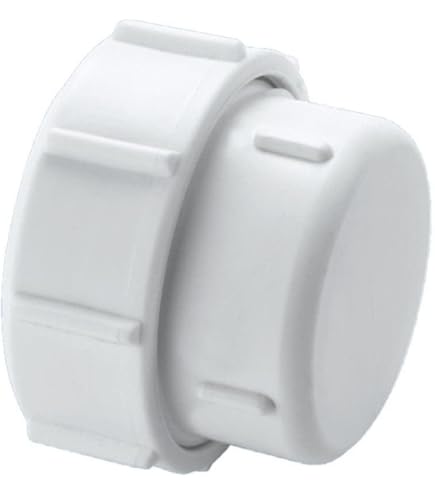 sourcing map G1-1/2 Tubo Raccordo Tappo PVC Rotondo Femmina Filetto Tubo Flessibile Connettore per Giardino e Esterno Acqua Tubi Fine Blu