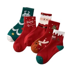 LOVIVER Calcetines navideños, calcetines de