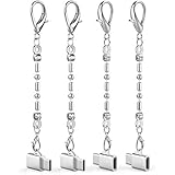 MoKo USB-C Adapter, [4-Pack] Type C to Micro USB OTG Convertor Connector with Keychain, for New MacBook Pro 2016, Google Pixel / Pixel XL, Nexus 5X / 6P, LG G5, Nokia N1 / Lumia 950 and More, Silver