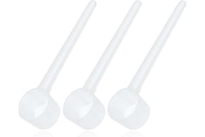 KQNM 3 pezzi 5g misurino grammi,Cucchiaio dosatore da 5g, trasparente con scala da 2 g, 3 g, 4 g
