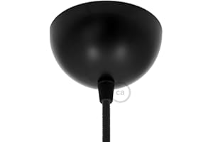 creative cables Kit Rosace hémisphérique à 1 Trou en métal Peint - Noir