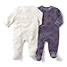 R Essentiel Baby Girls Pack Of 2 Velour Sleepsuits With Feet Purple Size 9M (71Cm)