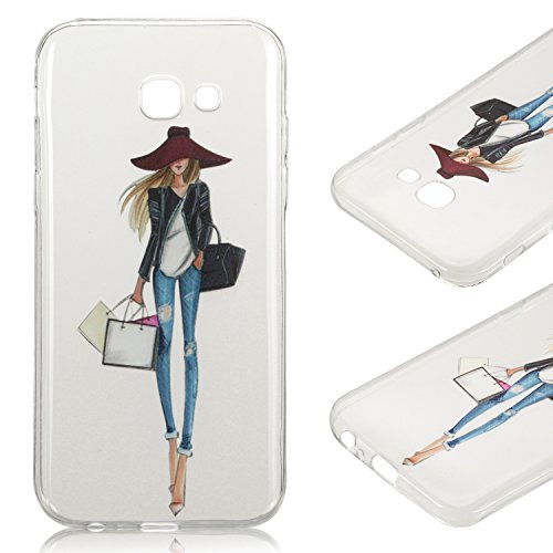 Funda Samsung A5 2017  CaseLover Samsung Galaxy A520 5 2  Carcasa Case Silicona Gel Clear Ultra Fina Flexibilidad Transparente Anti-rasgu  os Impresi  n Est  tica Cover para Samsung A5 2017 - Chica de moda
