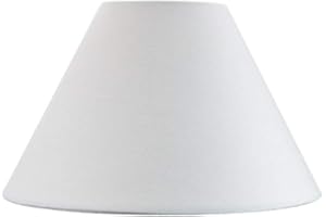 Traditional 10" White Cotton Coolie Lampshade Suitable for Table Lamp or Pendant by Happy Homewares