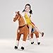 Produktbild UFREE Action Pony, Großes Mechanisches Pferd Spielzeug, Ride on Bounce auf und ab, Move 44 '' Für Kinder 4 Bis 15 Jahre Alt (Weiße Mähne und Schweif)