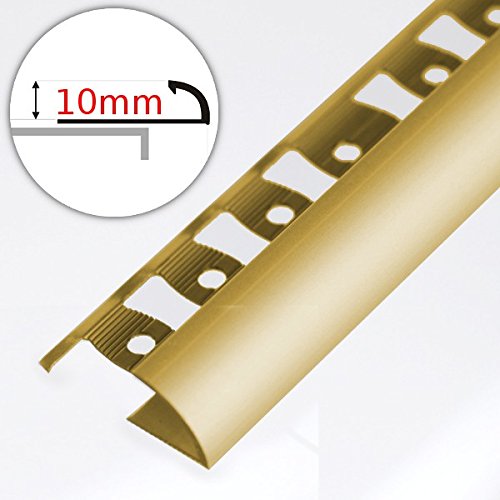 Preisvergleich Produktbild Winkelabschlussprofil Aspro, 10mm, Gold 03, 2,5m