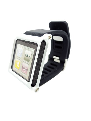Preisvergleich Produktbild Hoso Multi-Touch Aluminium-Armband Tasche für Apple iPod Nano 6. Generation 8GB 16GB (Silber) OEM