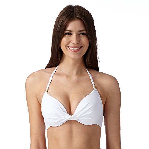 Ultimate Beach Womens White Mega Boost Wrap Bikini Top 34A