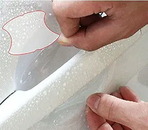 Miwings Car Door Handle Guard Sticker & Paint Scratches Protection Transparent Vinyl Films for All Cars (4Pcs)