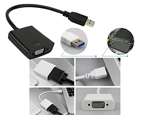 Kobwa USB 3.0/2.0 zu VGA externe Video Card Adapter Konverter für PC Laptop Windows 7/8 Projektor mehrere Monitore - 4