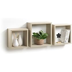 Modul'Home 6RAN789TA Cube Gigogne de Rangement Panneau/MDF Taupe 11,8 x 30 x 30 cm
