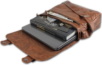 DANIEL RAY Umh  ngetasche HAVANNA Schultertasche Laptop Tasche Messenger Schultasche Cognac