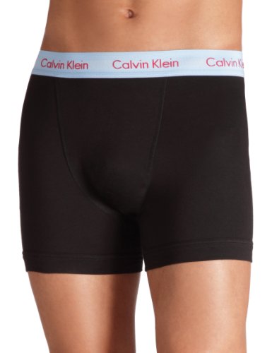 Calvin Klein Hombre - Pack de 3 bóxers de tiro medio - Cotton Stretch, Negro (Ct 008), XL, (Pack de 3)