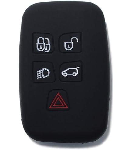 Custodia In Silicone Per Chiave Auto Land Rover Range Rover Sport LR3 Discovery 3 - Telecomando Pieghevole, Nero - 2