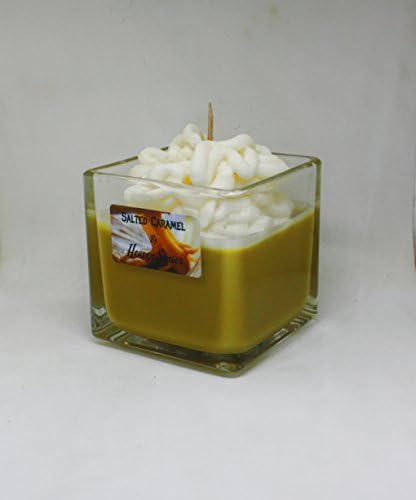 Salted caramel Scented Candle, Handmade gift, Soy wax, Eco friendly, Wood wick, Crackling candle, by Heaven Senses
