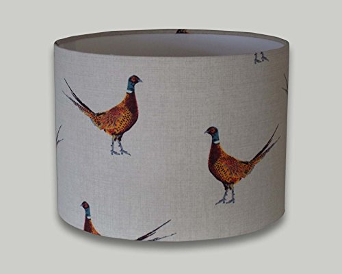 Mr Pheasant Country Drum Lampshade 20cm 25cm 30cm 35cm 40cm Lamp Shade Lightshade