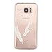 Produktbild Taschen Schale für Sumsung Galaxy S7 Hülle KSHOP Weiche TPU Silikon Crystal Case Schutzhülle schlank Durchsichtig Anti Finger kratzfeste - Zwei weiße Federn