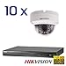 Produktbild 10x Hikvision DS-2CD2120F-I(2.8mm)(DT) 2 MP Dome Überwachungsset