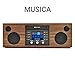 Produktbild Como Audio: Musica Wireless Speaker - Hand-Crafted Veneer Cabinets- One Touch Streaming, Internet Radio, Bluetooth, Wi-Fi - CD Player (Walnut/Black)