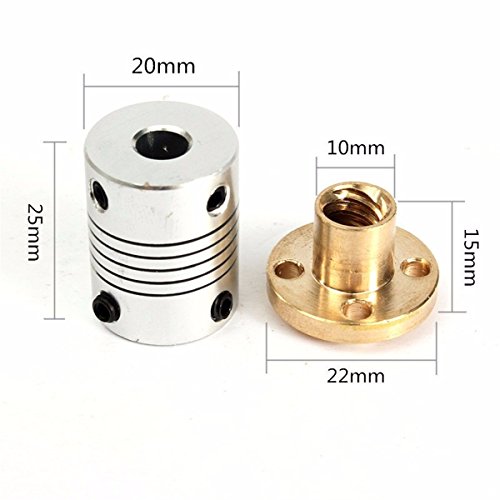 GOCHANGE 3D Drucker T8 Leitspindel Kupplung Welle Halterung Edelstahl 500mm - 3