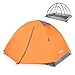 Produktbild Overmont 1-2 Personen 4 Jahreszeiten Trekkingzelt Zelt Familienzelt Campingzelt für Camping Wandern Reisen und Klettern 210*140*115cm Orange/ Grün