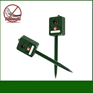 Ultrasonic Animal Repeller, ROSKY Solar Powered Ultrasonic Animal & Pest Repeller with Motion Sensor for Animal Control, Pest Control, Cat Repellent, Dog Repellent, Mice Repellent, Bird Repellent