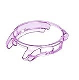 Luckhome Uhrenarmband Serie Lederarmband Ersatband Mit Edelstahl Metall Schließe Classic Armband Ersatz Band ，Ultradünne, weiche TPU-Schutzhülle aus Silikon für Samsung Galaxy Watch 46mm（Lila）