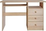 schreibtisch kiefer massiv gelaugt geölt Höhe: 75 cm Schreibtisch Kiefer massiv Vollholz natur Junco 189 - Abmessung 75 x 110 x 55 cm (H x B x T)