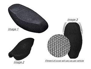 Benjoy Black Mesh Net Scooty Seat Cushion Cover for Sweat Free Comfortable Riding for Bajaj Platina 100 DTS-i