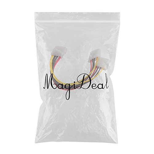 MagiDeal 4-Pin-IDE 1 Männlich-2 Weibliche Stromversorgung Y Splitter Verlängerungskabel - 2