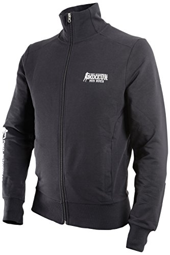 BOXEUR DES RUES BXT-4476 Sudadera con Cremallera sin Capucha, Hombre, Negro, M