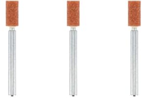 Dremel 8153 kamień szlifierski z tlenku glinu, zestaw akcesoriów: 3 cylindryczne kamienie szlifierskie do szlifowania i ostrzenia metali (4,8 mm)