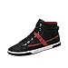 Produktbild ABSOAR Herren Sneakers Unisex Schuhe Hohe Schuhe Freizeitschuhe Herrenschuhe Turnschuhe Sneaker High Top Schuhe Britischen Stil Board Schuhe (39, Schwarz)