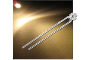 world-trading-net - 100 LED 1,8 mm Transparent, Blanc Chaud, Type WTN-18-4300, diode électroluminescente, Filaire, diode électroluminescente, en Tant Que composant