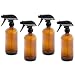 Produktbild 1790 Leere SPRÜHFLASCHE BERNSTEINBRAUN (500ml), 4 Stück im Karton, Nebel und Stromauslöser, Für ätherische Öle, Reinigung, Glas, Küche, und Haarpflege, Säurebeständig, Sprühflasche BPA frei