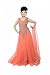 MAHAVIR FASHION Girls Soft Net Orange Embroidered Long Gown For Parties and Wedding Traditional Wear. (6-12 Yrs) RS.289.00