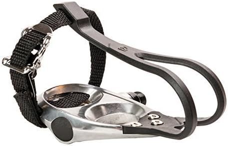 Retrospec Bicycles Polished Classic Road Bike Pedal with Integrated Toe Cage/Clip/Strap, Aluminum and Black by Xander Bicycle Corporation