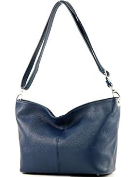 modamoda de - ital. Ledertasche Damentasche Umhängetasche Schultertasche Leder T157
