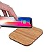 Produktbild Altsommer Ultradünn,Quadratische Holzmaserung, Holz Fast Wireless Charger Induktive Schnellladestatio,Holz Fast qi Ladestation,Induktions Ladegerät für iPhone XS/XS Max/XR (A)