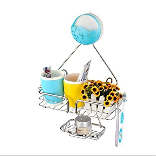 GYMNLJY Home suction cup rack in stainless steel wall mount
