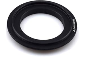 AMOPOFO 52 mm-FX Makro Shoot Ring, 52 mm auf FX Reverse Adapterring, kompatibel mit Fuji Film FX Kamera X-A5 X-A20 X-A10 X-A3 X-A2 X-A1 X-T2 X-E3 X-E2S X-E1 X-T100 X-M1 X-Pro1 X-Pro2, Makro Shoot.