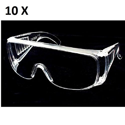 10 Stück Schutzbrille Vollsichtbrille Augenschutz Vollsicht Laborbrille Sichtschutz en166