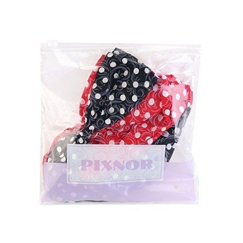 PIXNOR Haarband POLKA DOTS Rockabilly Draht biegbar Bunny Ohr binden Bow Stirnband Haarschmuck Geschenk Gift, 2 Stück - 7