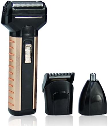 WW Three-In-One Rechargeable Nose Hair Dryer Hair Care Knife Shaving Knife Electric Razor Multi-Function Razor , Gold,gold