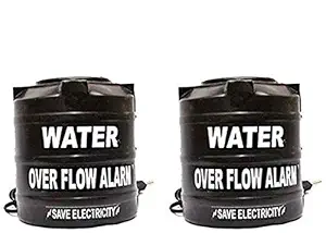 Celebrave Combo Pack of 2 Water Tank Overflow Alarm with Voice Sound, Normal Size (Black)