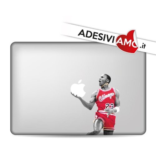 Aufkleber Michael Jordan 1985 Decal a colori für alle Modelle von Apple Mac Book