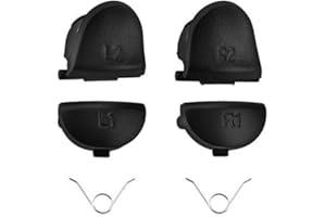 RETROGAME TASTI ESTERNI L1 R1 L2 R2 CON MOLLE NERI PER CONTROLLER PS4 DUAL SHOCK 4