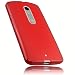 Produktbild mumbi Schutzhülle Motorola Moto X Play Hülle transparent rot