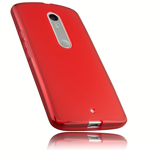 Preisvergleich Produktbild mumbi Schutzhülle Motorola Moto X Play Hülle transparent rot